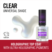 База для ногтей RIMMEL top coat holographic, 12 мл