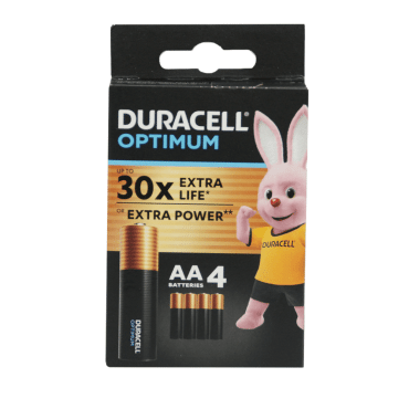Duracell Батарейки алкалиновые OPTIMUM AA CEE GEN3, 4 шт