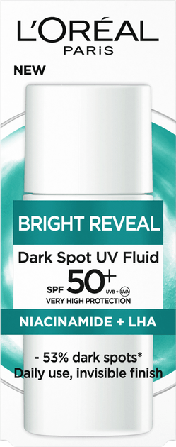 Флюїд для обличчя L`Oreal Bright Reveal проти пігментних плям SPF 50+, 50 мл