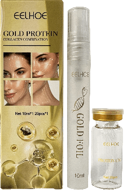 Набір для шкіри обличчя EELHOE ліфтинг та зміцнення  GOLD PROTEIN (колагенові нитки 20 шт. + сироватка 10 мл) ,1 шт