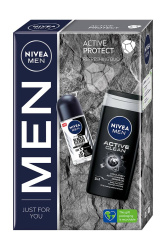 Nivea набор Men Активная защита (гель для душа, 250 мл+дезодорант ролл, 50 мл)