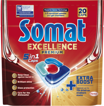 Somat таблетки д/посудомийних машин Exellence 5 in 1 , 20шт