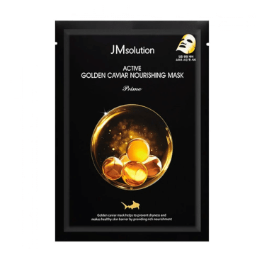 JM Solution маска тканина для обличчя Active Golden Caviar Nourishing з золотом та ікрою, 30мл