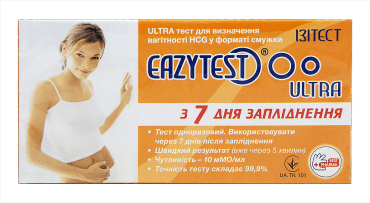 Тест на беременность EazyTest Ultra HCG (полоска), 1 шт