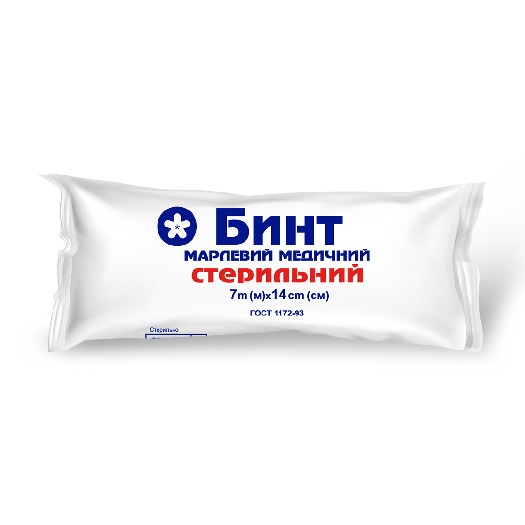 Віола бинт марлевий медичний стерильний 7м*14см