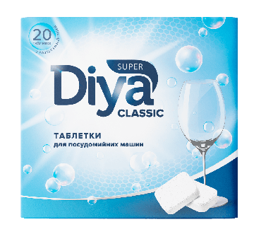 Super Diya таблетки для миття посуду в посудомийних машинах, 20шт