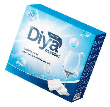 Super Diya таблетки для миття посуду в посудомийних машинах, 20шт фото 1