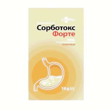 LekoPro добавка диетическая Сорботокс Форте гель с подсластителем клубника 20 пакетиков