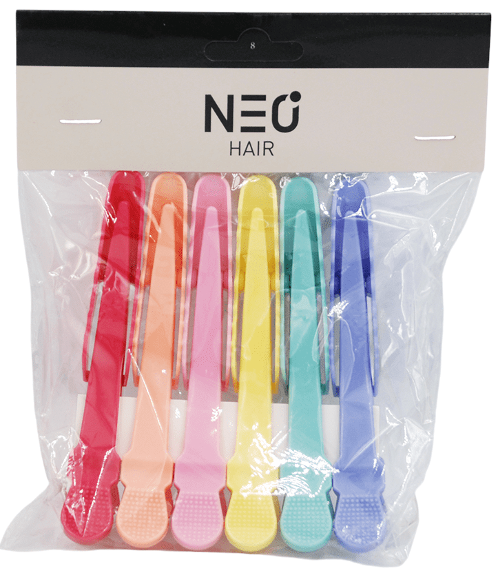 Затиски для укладання волосся NEO hair різнокольорові 6 шт