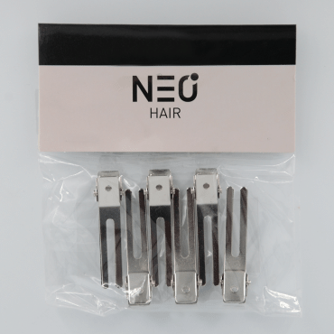 Затиски для укладання волосся NEO hair металеві арт. CH-SM-24-5, 6 штук