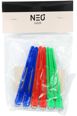 Набір затискачів NEO hair для укладання волосся кольорові пластик 6 шт