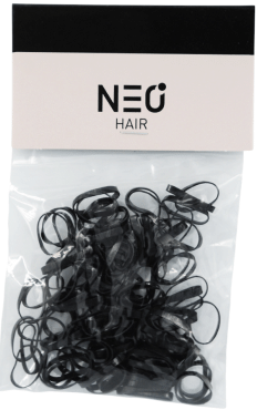Резинки для плетіння NEO hair чорні 100 шт.