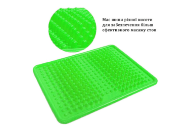 EasyFit Ортопедический массажный коврик для стоп с шипами зеленый фото 6