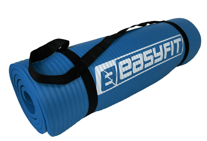 EasyFit Коврик для фитнеса и йоги Синий, 10мм фото 2