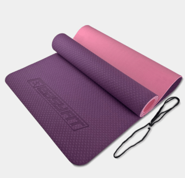 EasyFit Коврик для йоги и фитнеса двухслойный фиолетовый-розовый, 6мм