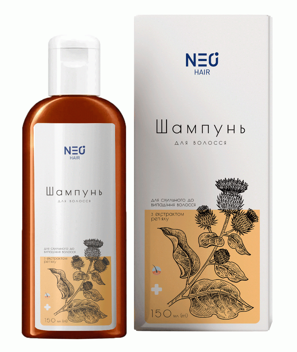 Шампунь NEO hair з екстрактом реп'яха для схильного до випадання волосся, 150 мл