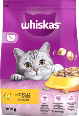 Whiskas корм сухий для дорослих котiв з куркою, 800 грам