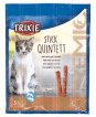 TRIXIE лакомство для котов палочки PREMIO Quadro-Sticks ягненок, индейка, 5 штук*5 грамм
