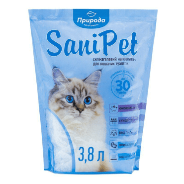 Sani Pet наповнювач гігієнічний силікагелевий, 3,8 літра