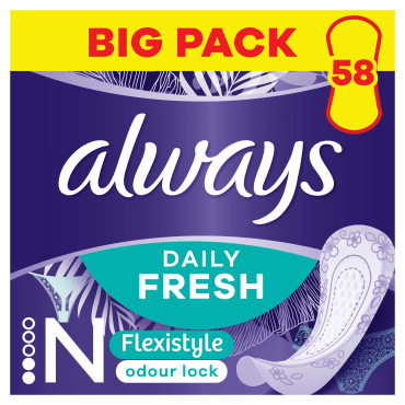 Ежедневные прокладки Always Daily Fresh Normal Flexistyle, 58 шт