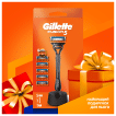  Станок для гоління чоловічий (бритва) Gillette Fusion5 з 5 змінними картриджами + підставка фото 3