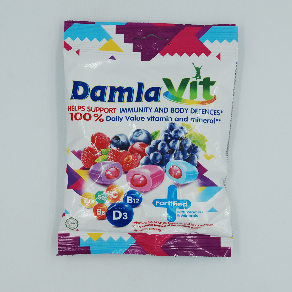 DamlaVit цукерки жувальні із фруктовим наповнювачем, 90г