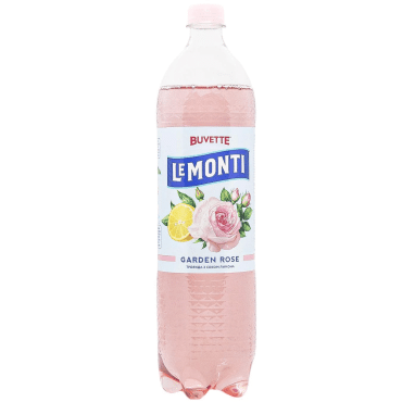 Напій безалкогольний Buvette Le Monti слабогазований Троянда з соком лимонa, 1,2 л