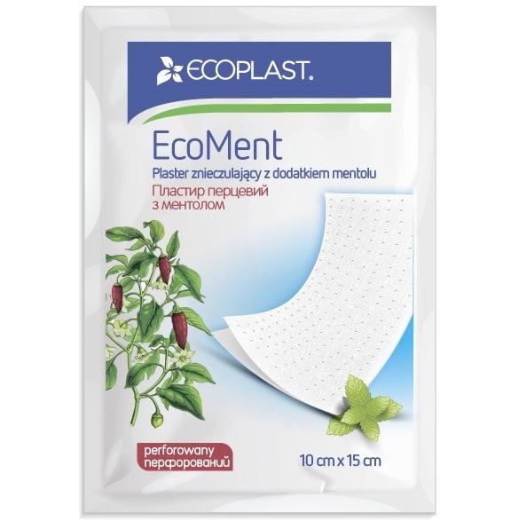 Ecoplast пластырь перечный с ментолом перфорированный 10смx15см, 1шт