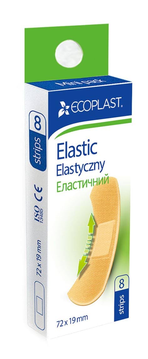 Ecoplast набір пластирів тканий еластичний 72x19мм, 8шт