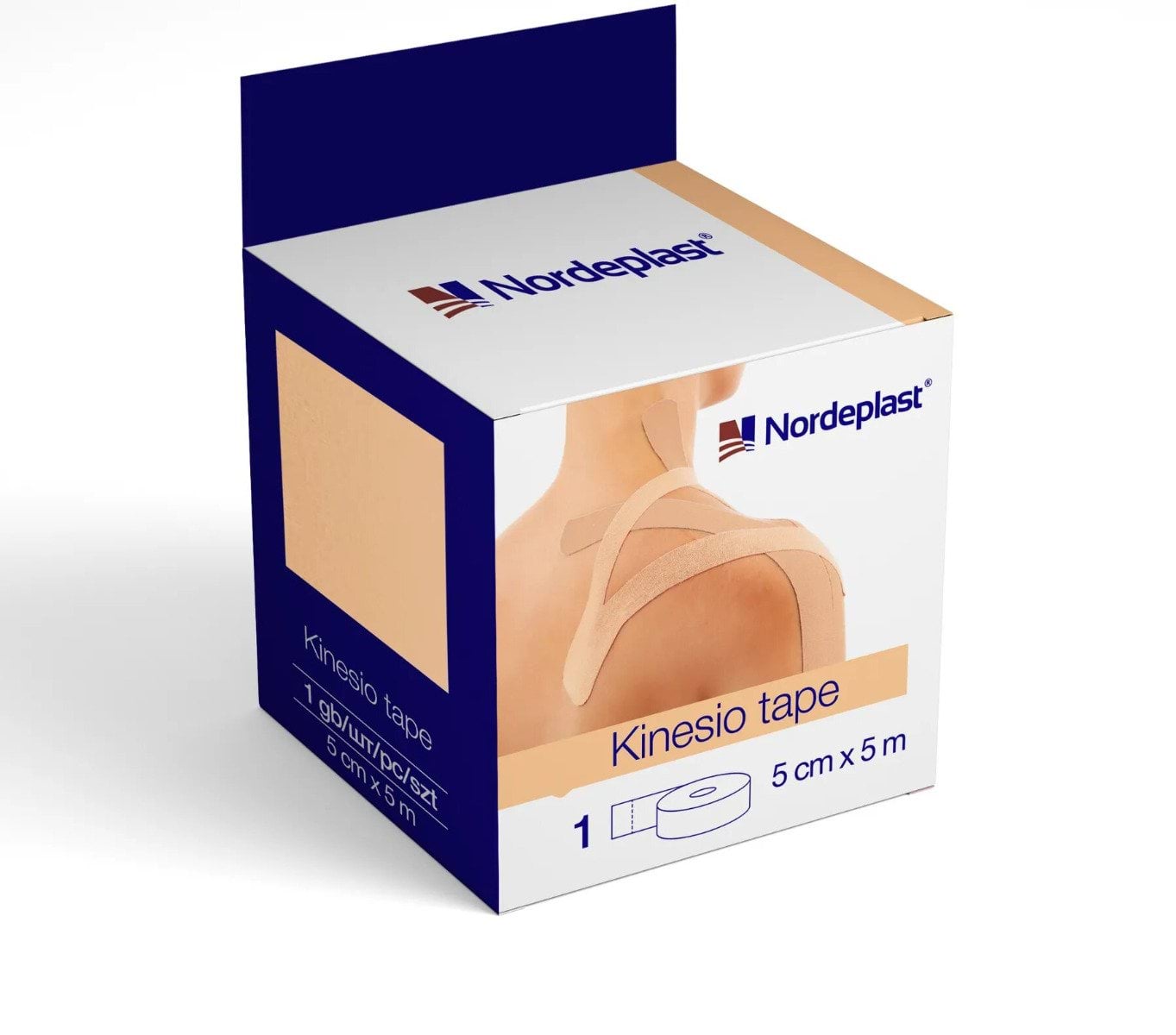 Ecoplast пластырь медицинский Кинезио тейп 5смх5м беж, 1шт