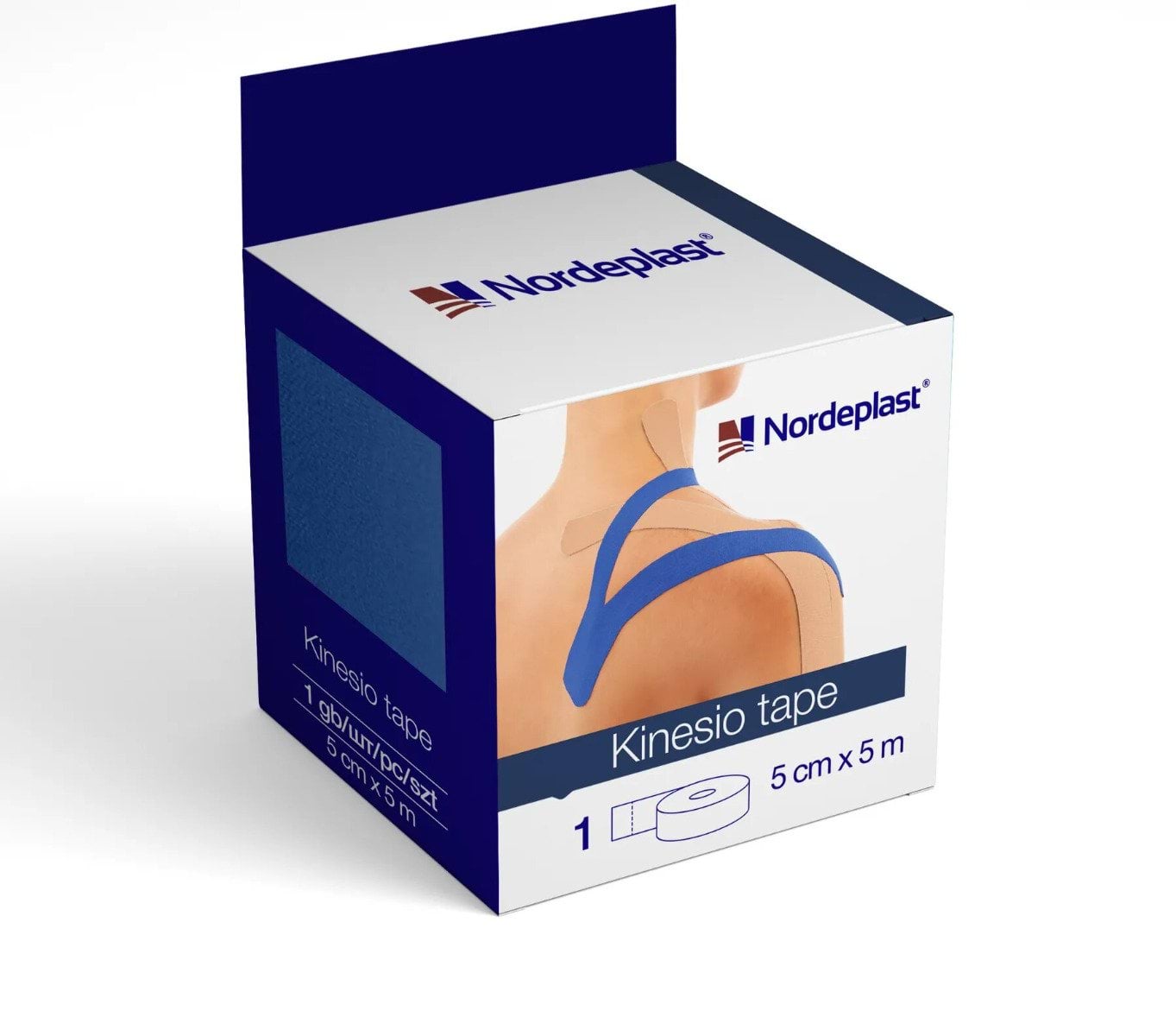 Ecoplast пластир медичний Кінезіо тейп 5смх5м синій темний, 1шт