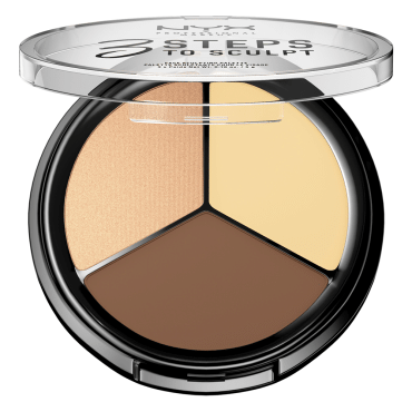 Палітра для контурингу обличчя NYX Professional Makeup 3 Steps To Sculpt 02, 5 г фото 1