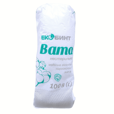 Екобинт вата нестерильна Зиг-заг, 100г