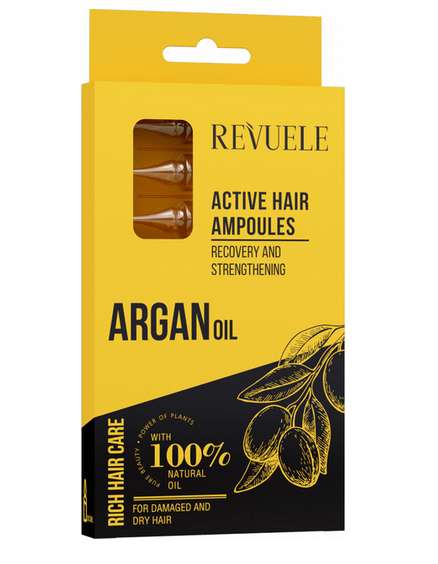 Активні ампули для волосся Revuele Hair Care з аргановою олією 8 шт. х 5 мл