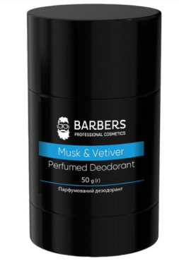 Barbers парфумований дезодорант Musk & Vetiver, 50мл