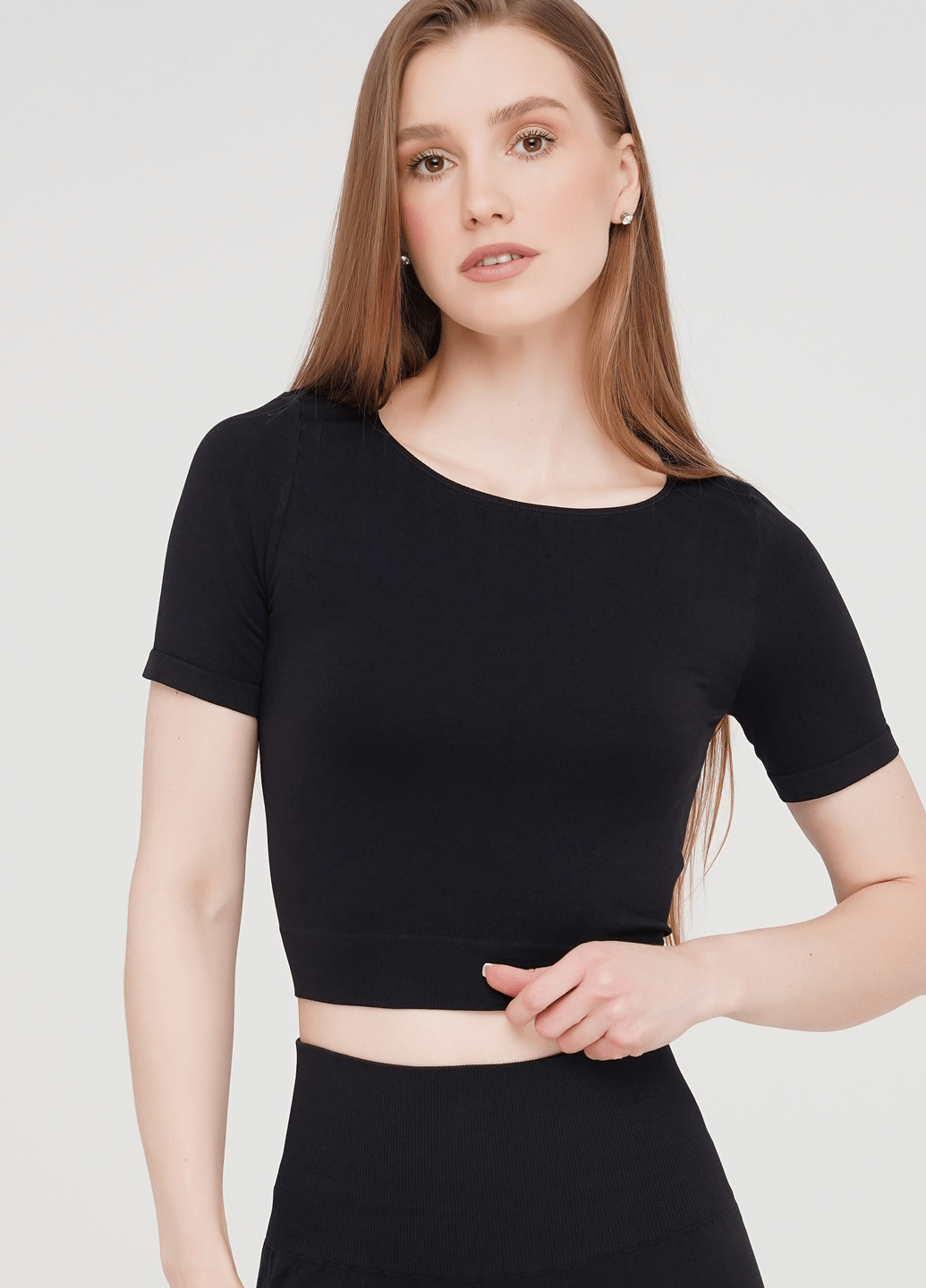 Giulia Футболка CROP TOP, розмір S/M, nero