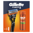 Подарочный набор Gillette Fusion 5 бритвенный станок с 1 сменным картриджем + Гель для бритья Gillette Fusion5 для чувствительной кожи 200 мл фото 1