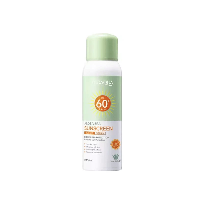 BIOAOUA сонцезахисний спрей для обличчя та тіла з Алое Вера SPF60+, 150мл