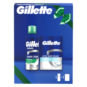 Подарунковий набір Піна для гоління Gillette Series для чутливої ​​шкіри з алое вера, 200 мл + Лосьйон після гоління Gillette Series Освіжаючий Arctic Ice, 100 мл фото 1