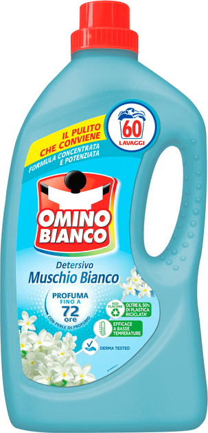 Універсальний гель для прання Omino Bianco Білий мускус 60 прань 2.4 л (8003650023315)