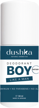 Dushka дезодорант дитячий для хлопчиків Like a man, 50мл