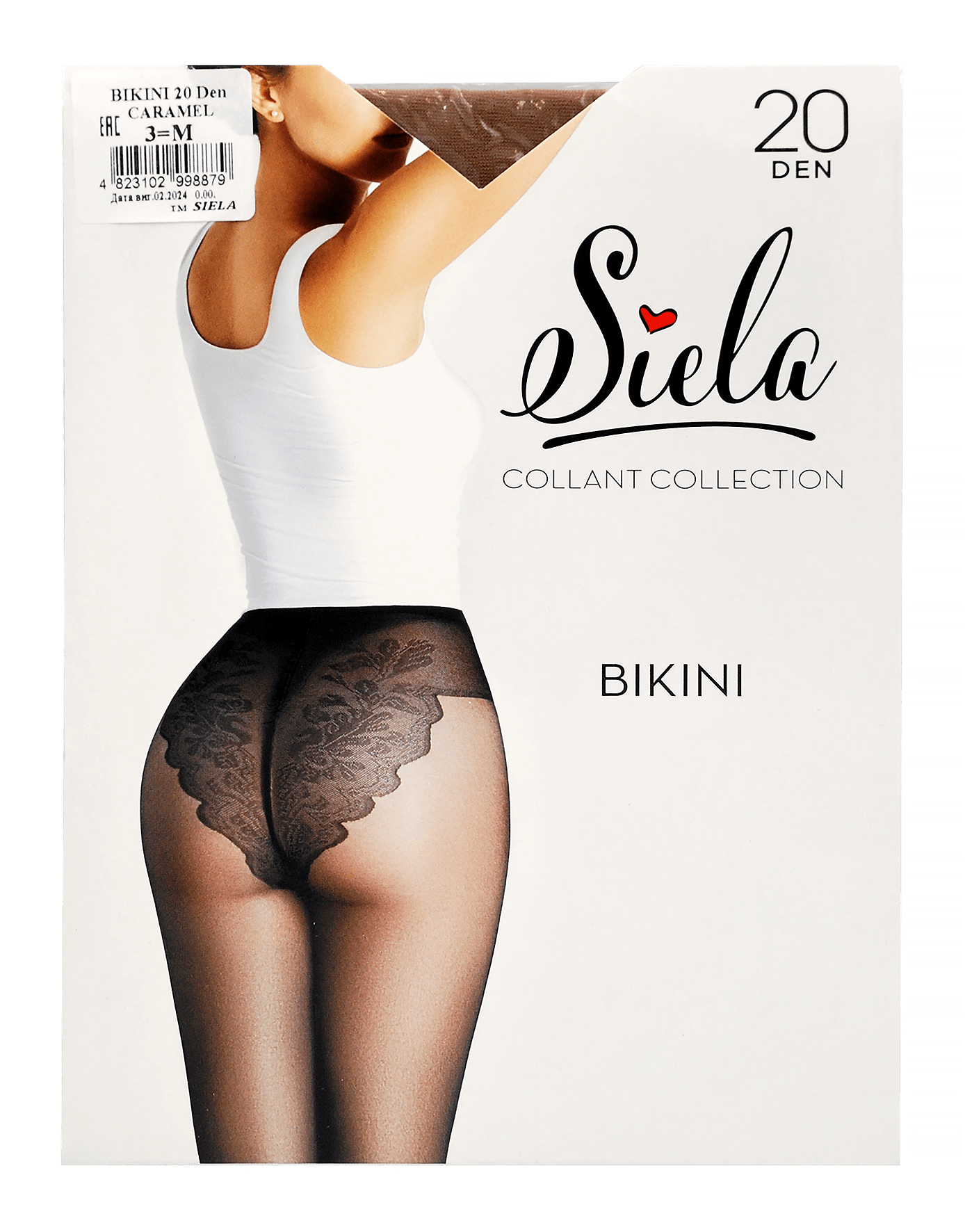 SIELA Колготи жіночі BIKINI 20 caramel, розмір 3