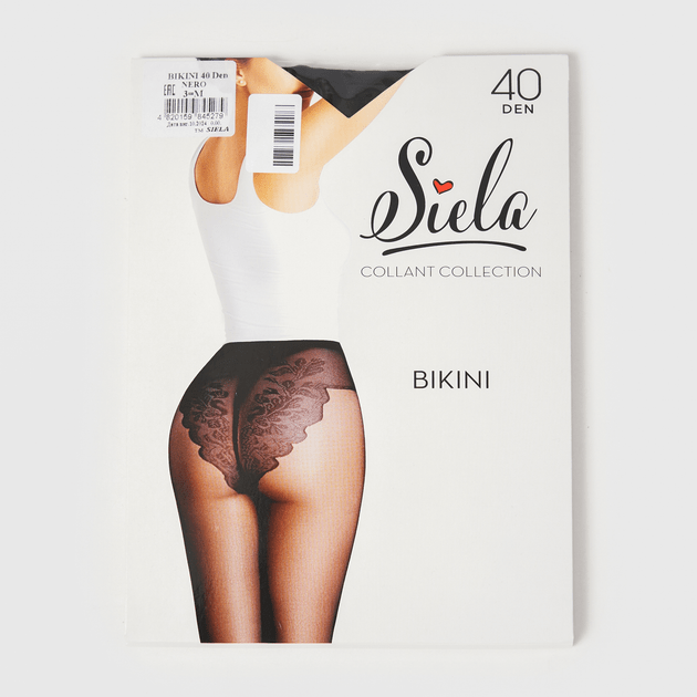 SIELA Колготи жіночі BIKINI 20 nero, р.4