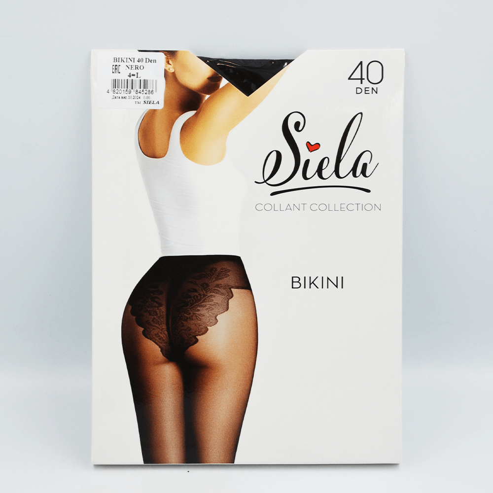 SIELA Колготи жіночі BIKINI 40 nero, розмір 4