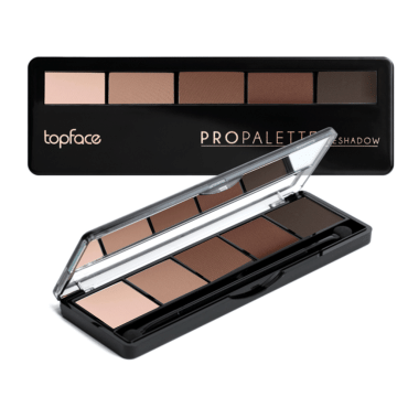 Тіні для повік матово-перлові 5-колірні TopFace Pro Palette Eyeshadow 008, 9 г