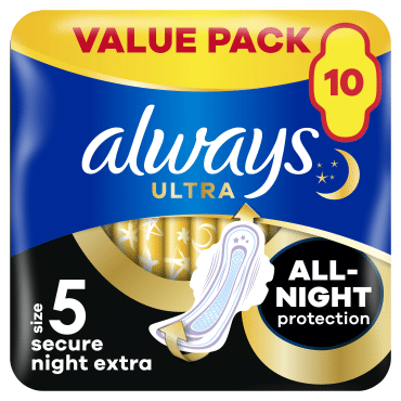 Гігієнічні прокладки Always Ultra Secure Night Extra Розмір 5 10 шт