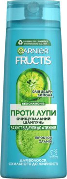 Fructis Шампунь против перхоти очищающий с маслом цедры лимона , для склонных к жирности волос, 250мл