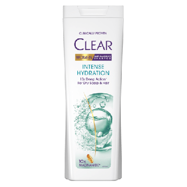  Шампунь для волос против перхоти CLEAR Intense hydration Интенсивное увлажнение, 360 мл