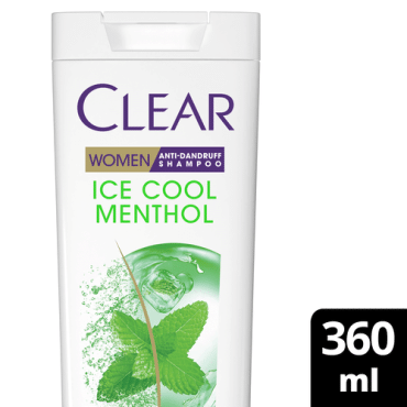 Шампунь для волос против перхоти CLEAR Ice cool menthol Ледяная свежесть с ментолом, 360 мл фото 2