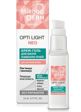 Крем-гель для чувствительной кожи вокруг глаз Увлажняющий Hirudo Derm OPTI LIGHT NEO Sensitive, 22мл